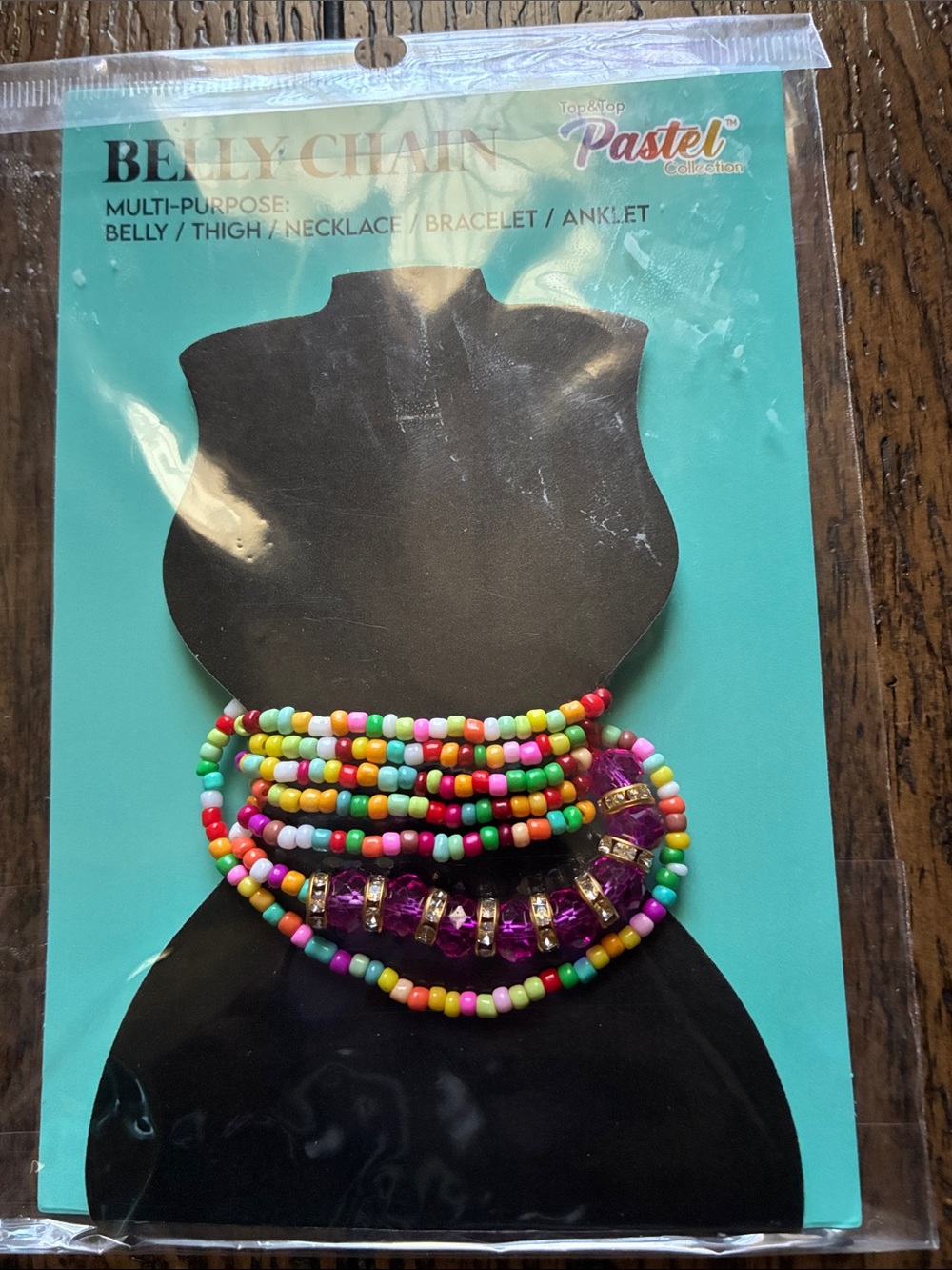 Pastel Collection Multicolor Beaded Belly Chain